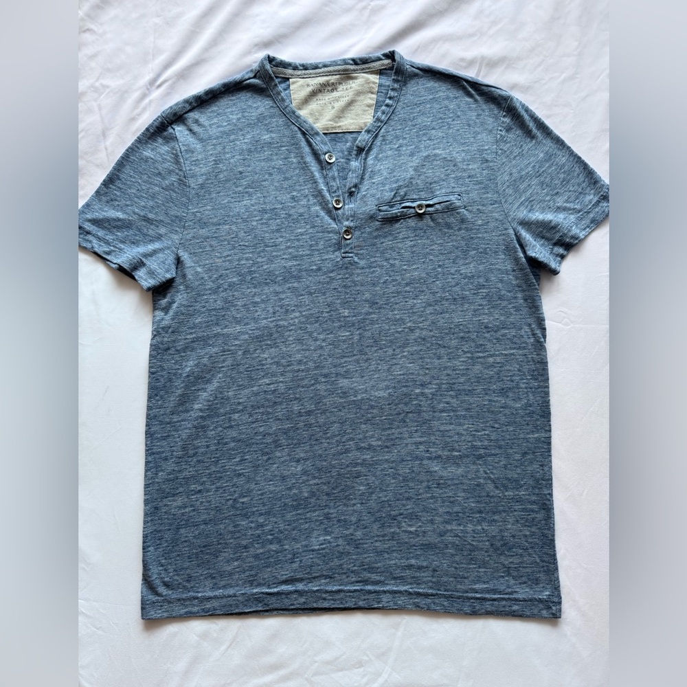 Banana Republic Heather Blue Short Sleeve Tee